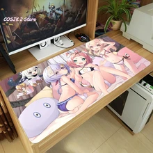 Anime Game Genshin Impact Diona Klee Qiqi  Large Mouse Pad Thicken Laptop PC Gaming Mice Mat Desk Keyboard Mat Anti-Slip Playmat