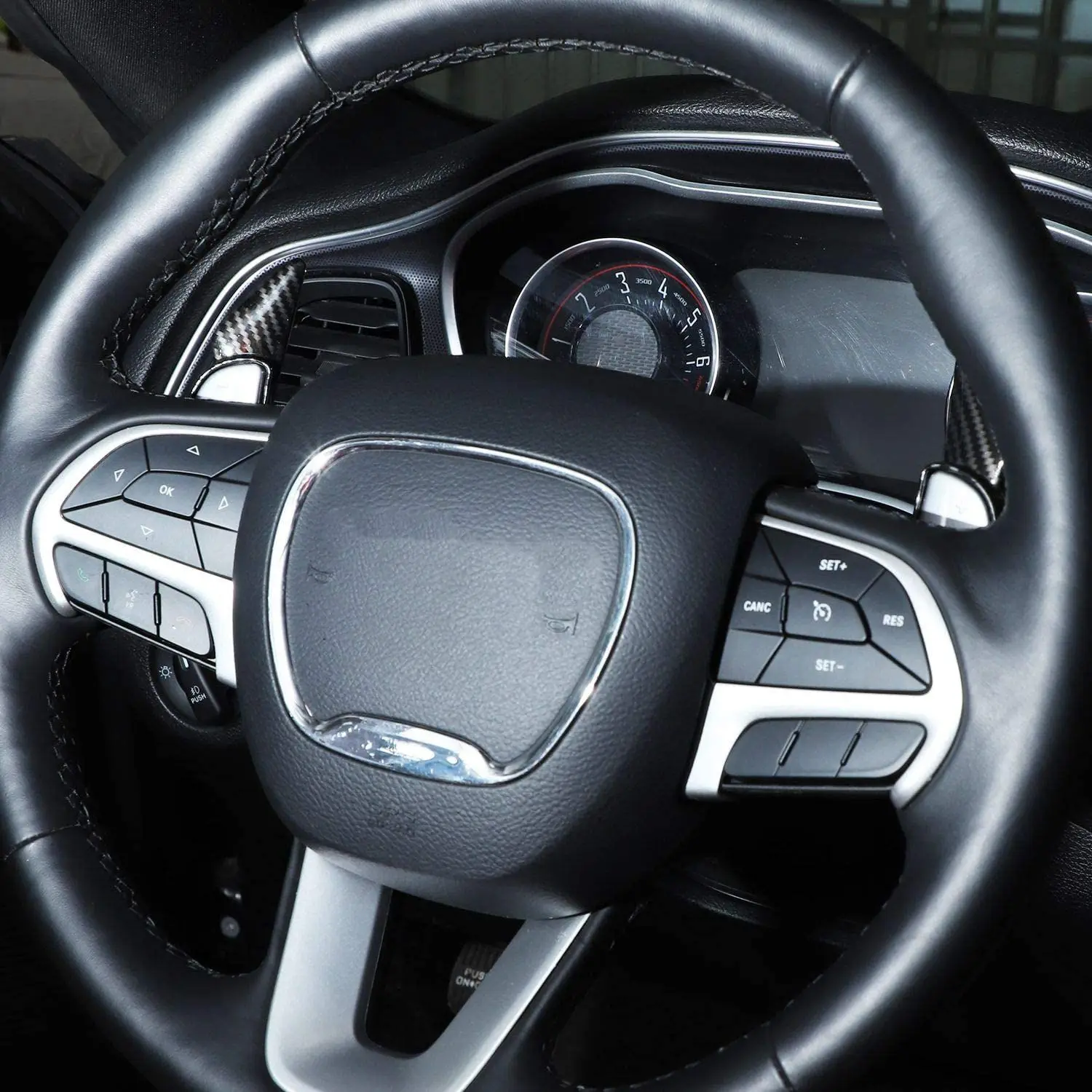 Car Steering Wheel Paddle Shifter Extension for 2015-2020 Dodge Challenger Charger Durango Chrysler 300 Carbon Fiber | Автомобили и