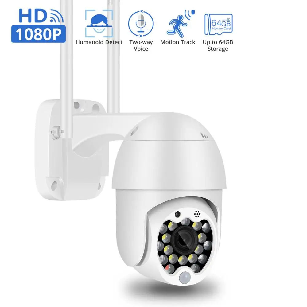 BESDERSEC 1080P 1 &quotмини PTZ Wi Fi камера с автоматическим слежением сирены беспроводная IP 2