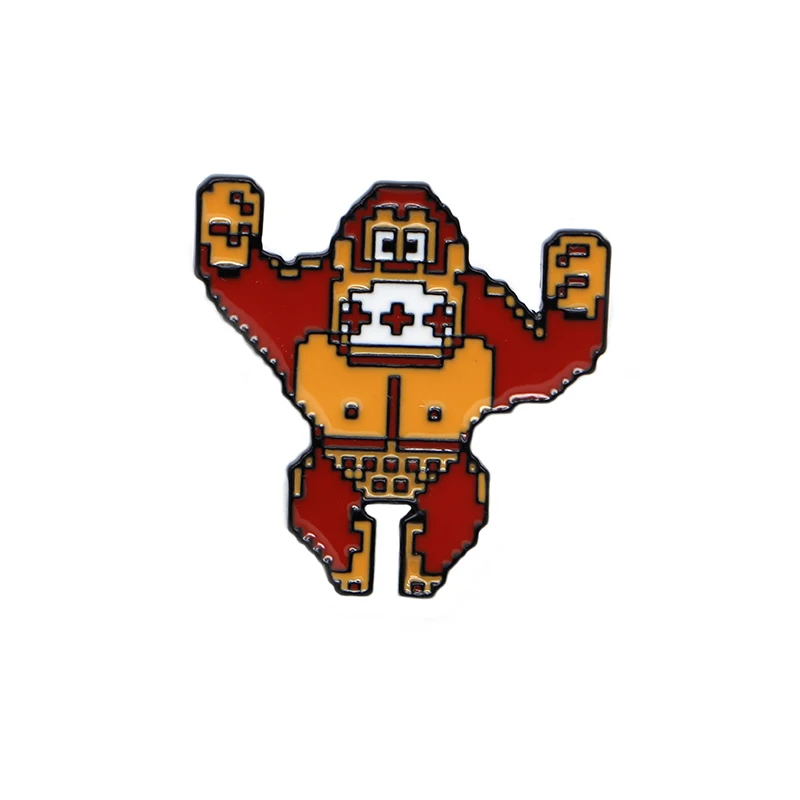 

Donkey Kong Badge Creative Enamel Pin Boy and Girls Lapel Oil Drop Pins Jewelry Personalized Hat/Backpack Gift Brooches S174