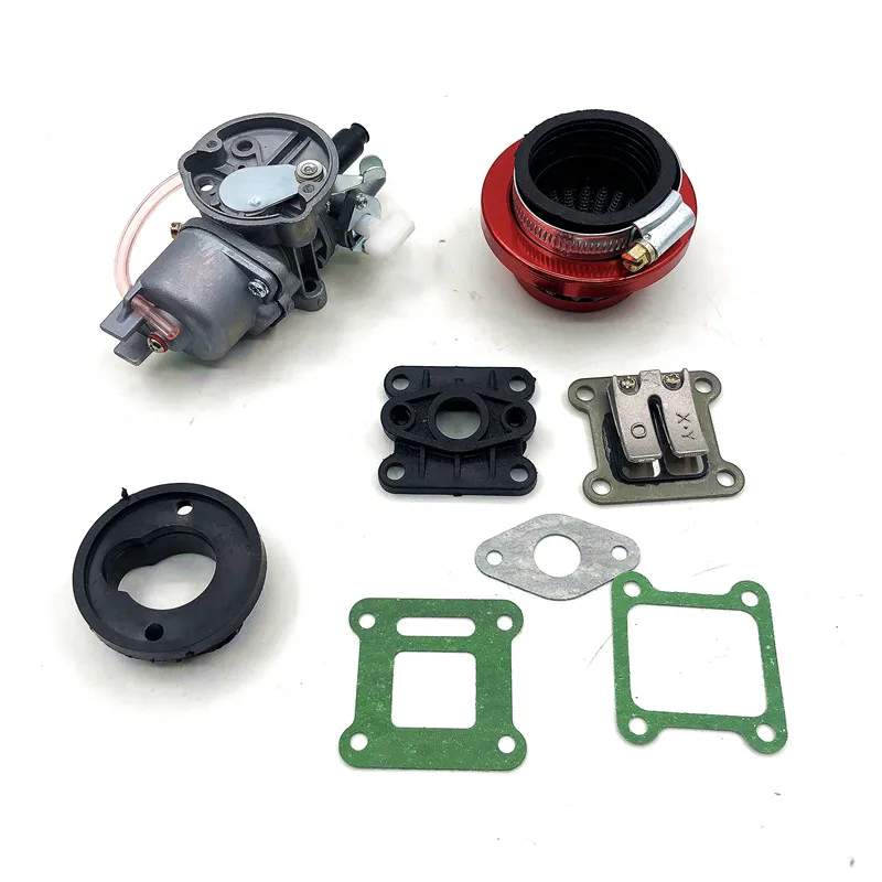 Карманный велосипед 47cc 49cc двигатель carb Карбюратор с воздушным фильтром Pod 2 тактный для мини квадроцикла ATV Dirt Bike MiniMoto Go Kart Buggy - Цвет: Red A