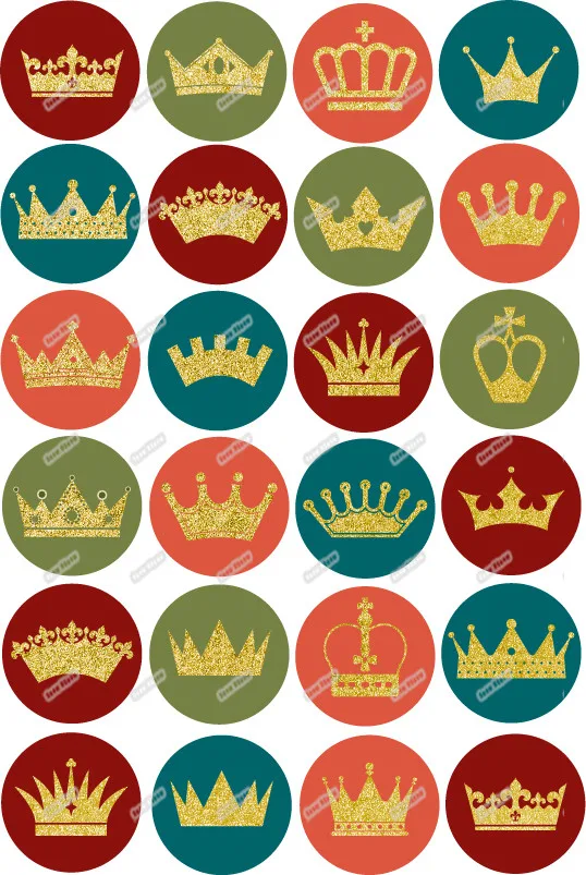 24 золотая корона с блестками съедобный торт фигурки жениха и невесты Вафли риса