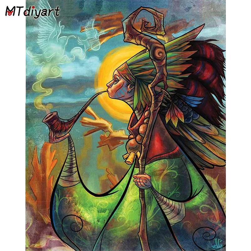 Алмазная живопись 5D Последний Могикан картина с изображением героев