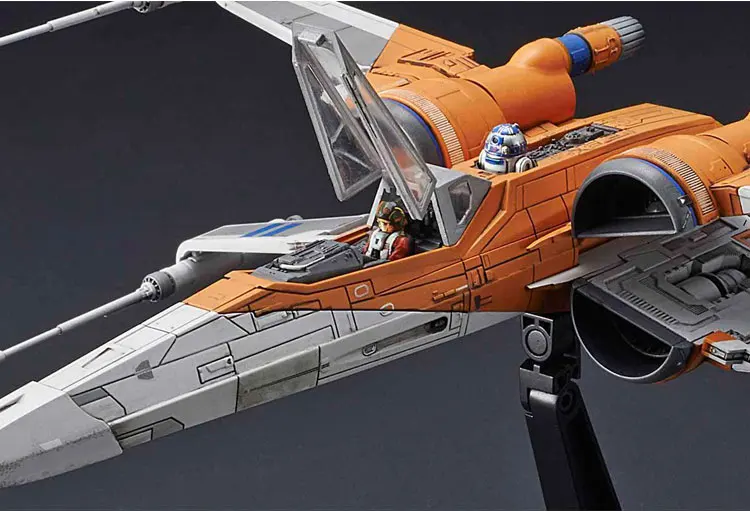 Оригинальный BANDIA Star Wars Строительный набор 1/72 масштаб POE X-Wing Fighter фигурку игрушки