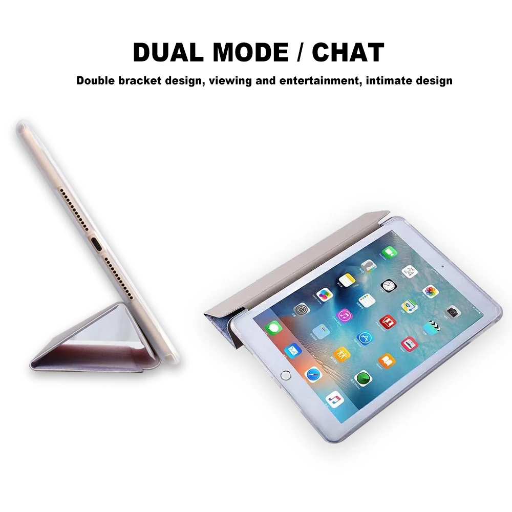 Для iPad 9 7 2018 2017 ТПУ чехол мраморный зернистый кожаный смарт-чехол для 5/6 Air 2 Mini 1/2/3