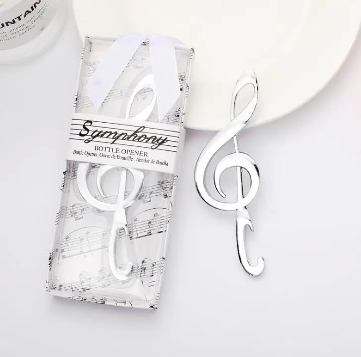 

Creative Symphony Musical Note Shape Beer Bottle Opener Zinc Alloy Portable Wedding Favors Birthday Souvenir Gift Party SN336