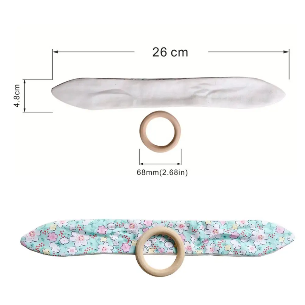 

Baby Teether Wooden Ring Baby Bunny Ear Teether Teething Toy Safe Soothing Chew Shower Gift Baby accessories