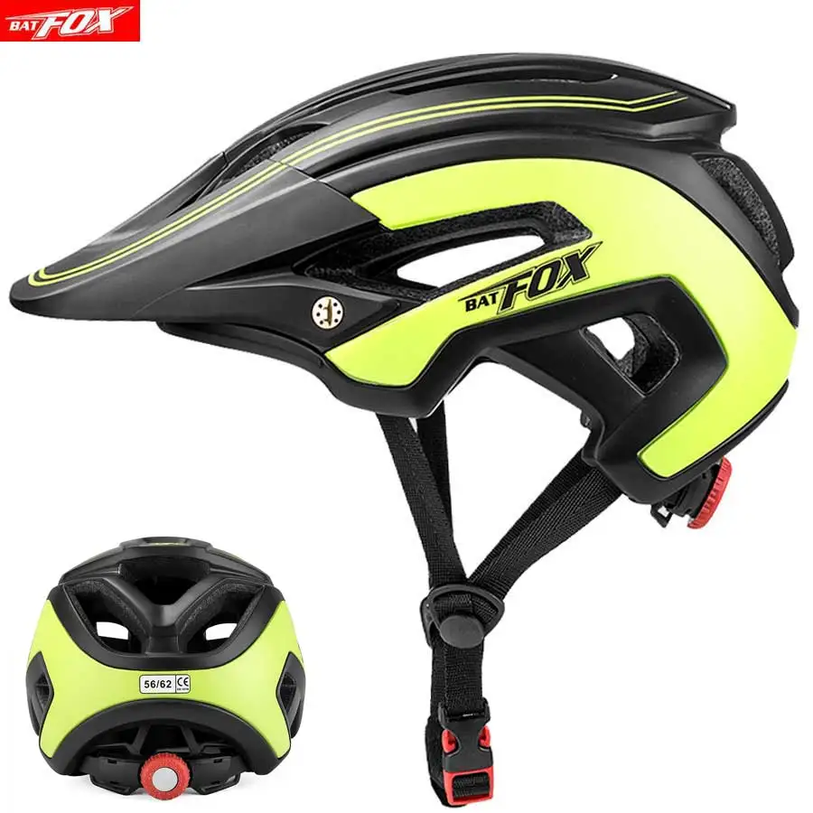 Велосипедный шлем BATFOX для мужчин и женщин цельнолитой защитный с козырьком |