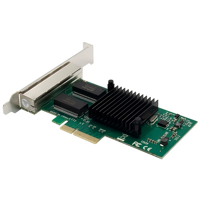 PCIe X4 сетевая карта 4 порта Gigabit Ethernet электрическая RJ45 LAN Карта 1000M адаптер I350AM4 для