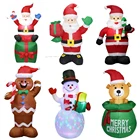 Рождественская гирлянда ed, надувной снеговик со светодиодсветильник кой, декоративная игрушка, куклы со светодиодным Ярдом, реквизит для домашних Праздничных Украшений