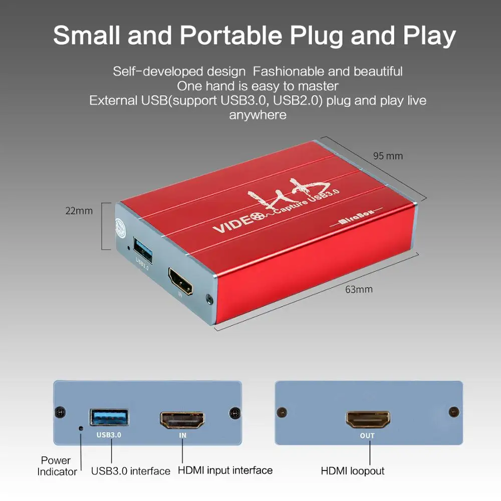 MiraBox USB3.0 устройство для захвата игр HD видео PS3 игровой потоковый прямой поток