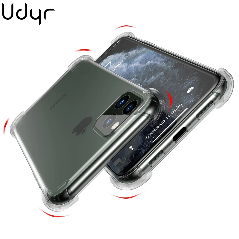 Чехол Udyr для iPhone 11 Pro Max чехол с защитой от падения прозрачный телефона 7 8 6s Plus XR XS MAX