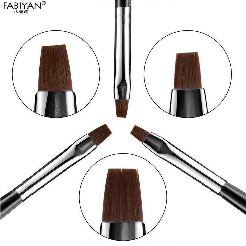 3 шт./компл. кисти для рисования ногтей французский плоский строитель Для