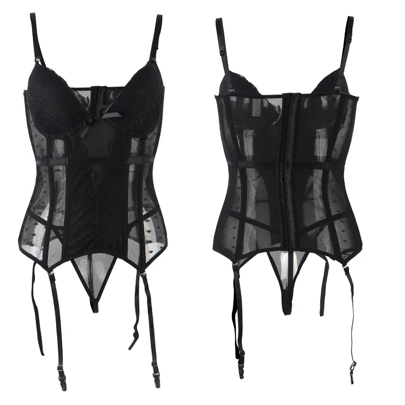Пикантное нижнее белье Comeonlover корсет для женщин большие размеры 6xl 5xl прозрачный с