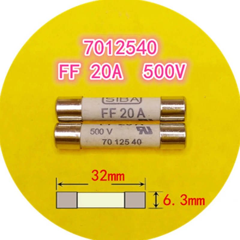 10 шт./лот новый керамический предохранитель 6 3x32 мм 7012540 FF 20A AC 500V|Перемычки| |