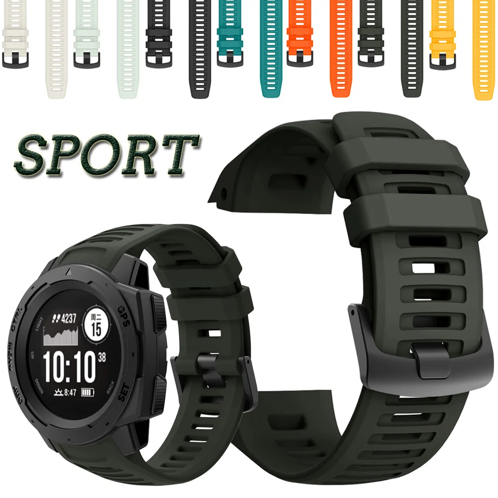 22 мм спортивные часы силиконовый ремешок Браслет ремешок для Garmin Instinct ремешок сменный Браслет ремешок умный ремешок