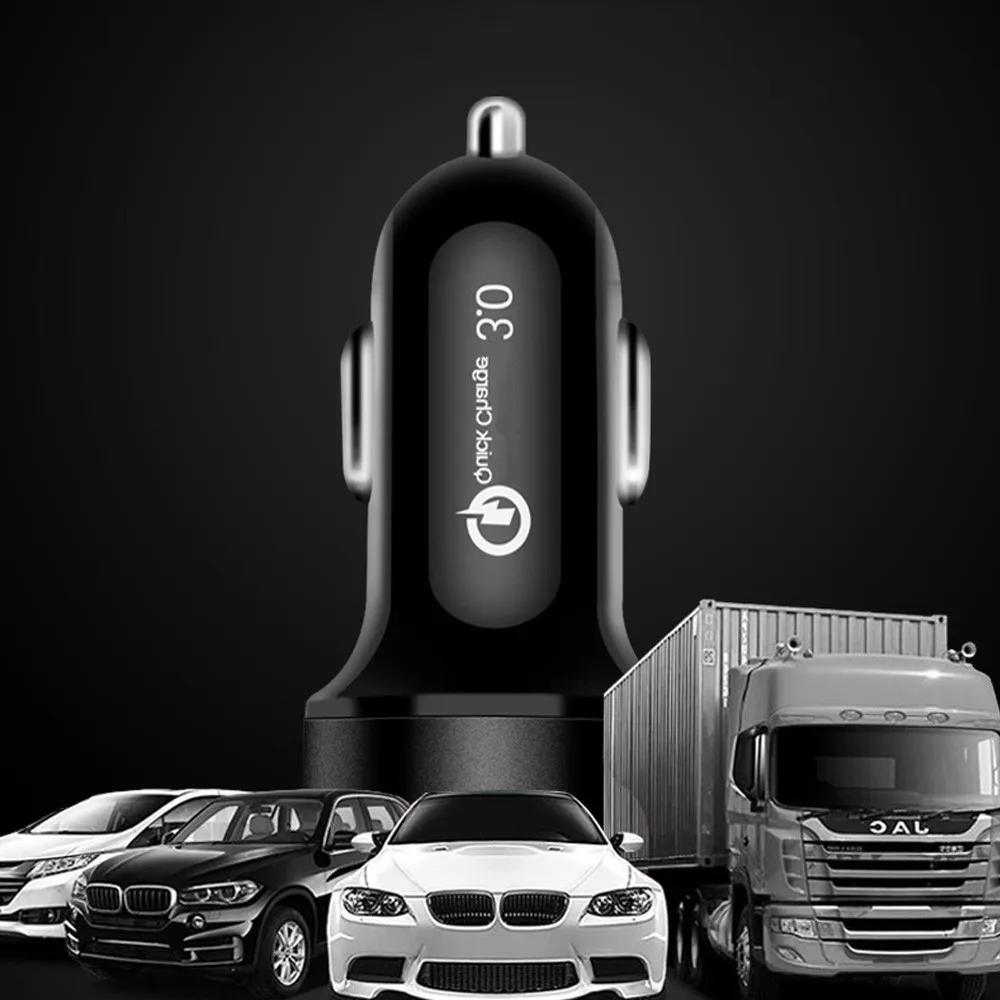 Автомобильное зарядное устройство с двумя USB для iPhone XR XS Max Xiaomi samsung Quick Charge 3,0, автомобильное зарядное устройство, зарядное устройство для телефона, адаптер для автомобиля