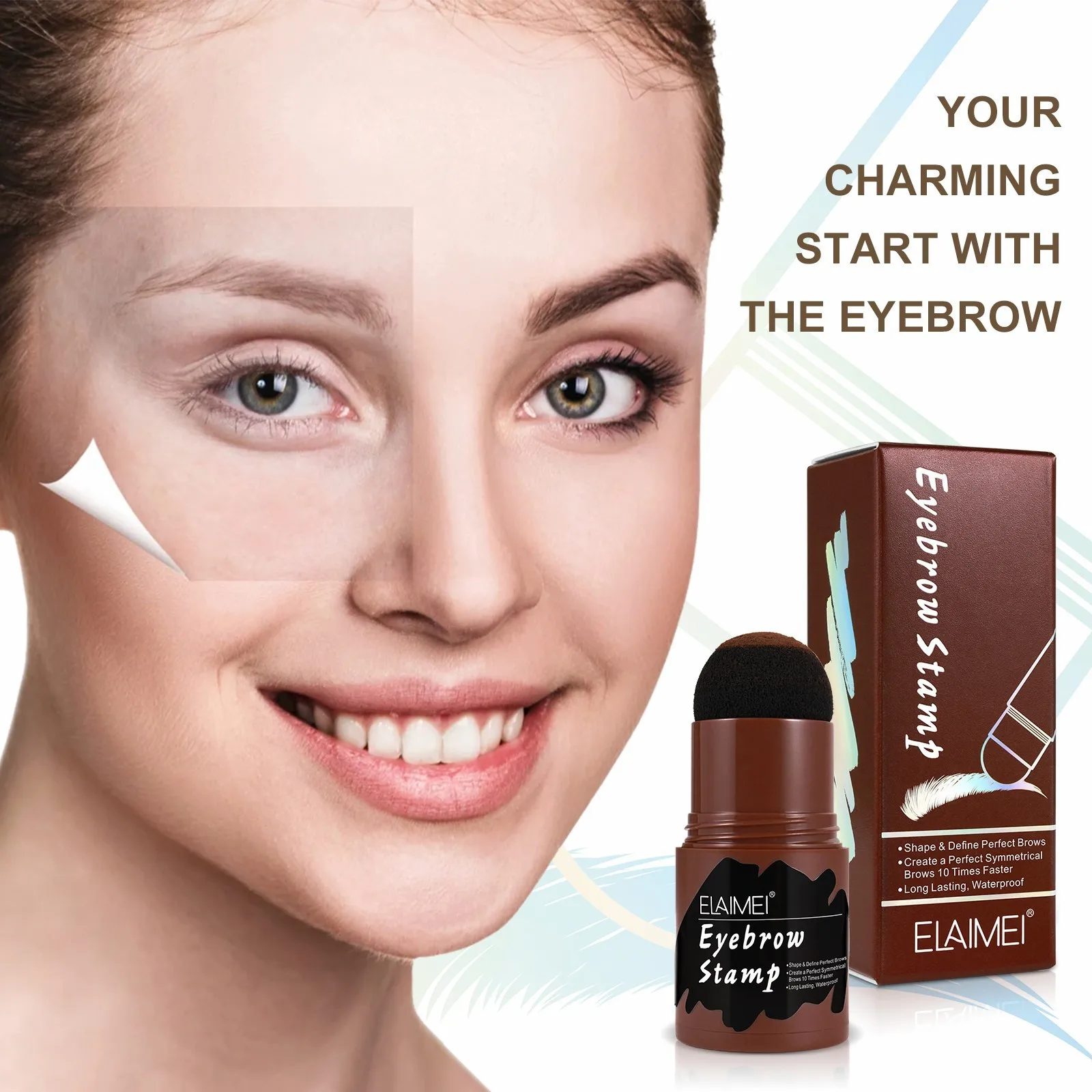 

New Eyebrow Stamp Powder Stick Shaping Kit With Waterproof Long Lasting Eyebrow Makeup Tool Long Lasting makeup eyebrow shadow