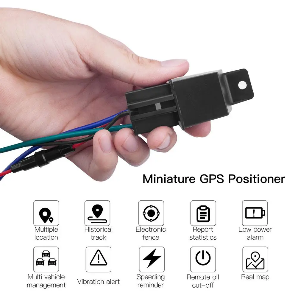 

Burglar Alarm GPS Tracker Car Tracking Device Tracker Relay Locator Auto Tracking Anti-theft Accessories Drop Shipping Hot