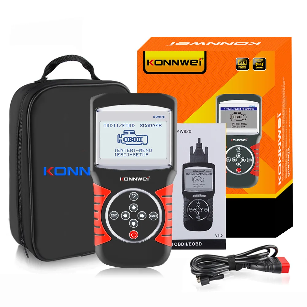 

MS509 Upgrade OBD2 Scanner KONNWEI KW820 OBDII EOBD Diagnostic Tool Code Reader Multi-Languages OBD 2 Auto Scanner