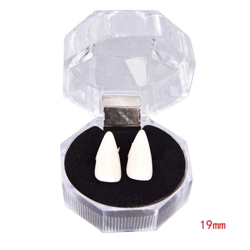 

1Pairs Vampire Teeth Fangs Dentures Props Halloween Costume Props False Teeth Solid Glue Denture Adhesive Party DIY Decorations