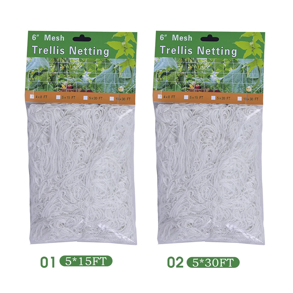 

Plant Trellis Netting Heavy-Duty Polyester Plant Support Vine Climbing Hydroponics Garden Net Accessories Multi Use Polyester