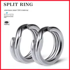 100 шт. раздельные кольца для рыбалки жесткая приманка серебро 304 нержавеющая сталь кольцо для морской рыбалки рыба приманки снасти соединитель аксессуары