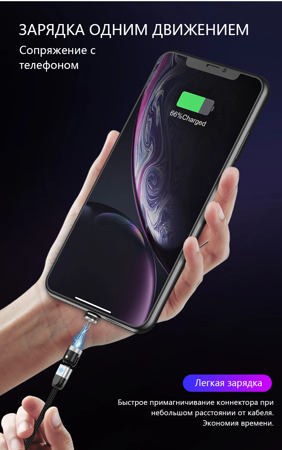 USLION Магнитный кабель usb type C Магнитный зарядный Micro usb кабель для iPhone samsung usb c Быстрая зарядка зарядный провод