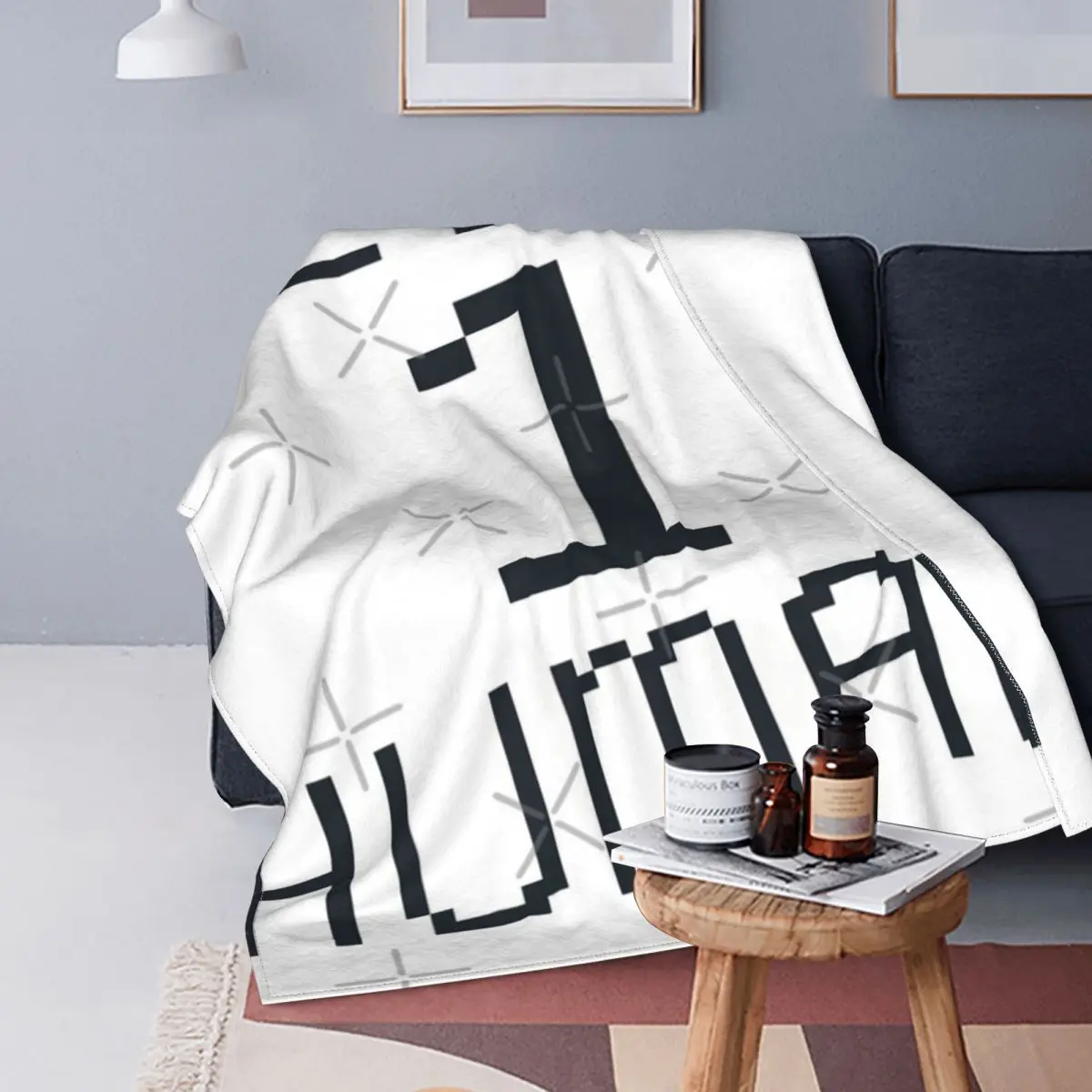 

Человеческое одеяло уровня 1, покрывало для кровати, Клетчатое одеяло, плюшевое Флисовое одеяло в стиле аниме, утяжеленное одеяло