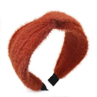 Autumn and winter fashion mink knitted hair band simple and versatile Headband