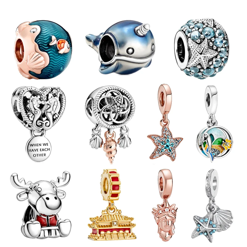 Ювелирные изделия серии Ocean новый стиль морская звезда лошадь нарваль шармы