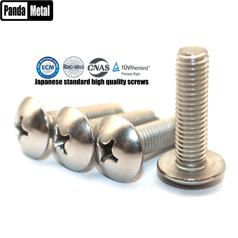 304 нержавеющий японский Стандартный крестообразный Винт с большой плоской