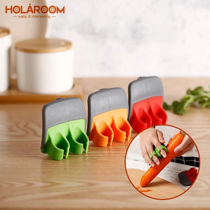 Holaroom нож для очистки фруктов из нержавеющей стали лимон грейпфрут фрукты слайсер Двойные Пальцы резак быстро зачистки Кухонные гаджеты