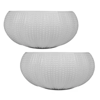 2pcs ceramic condiment bowls sea urchin bowls caviar storage bowls white