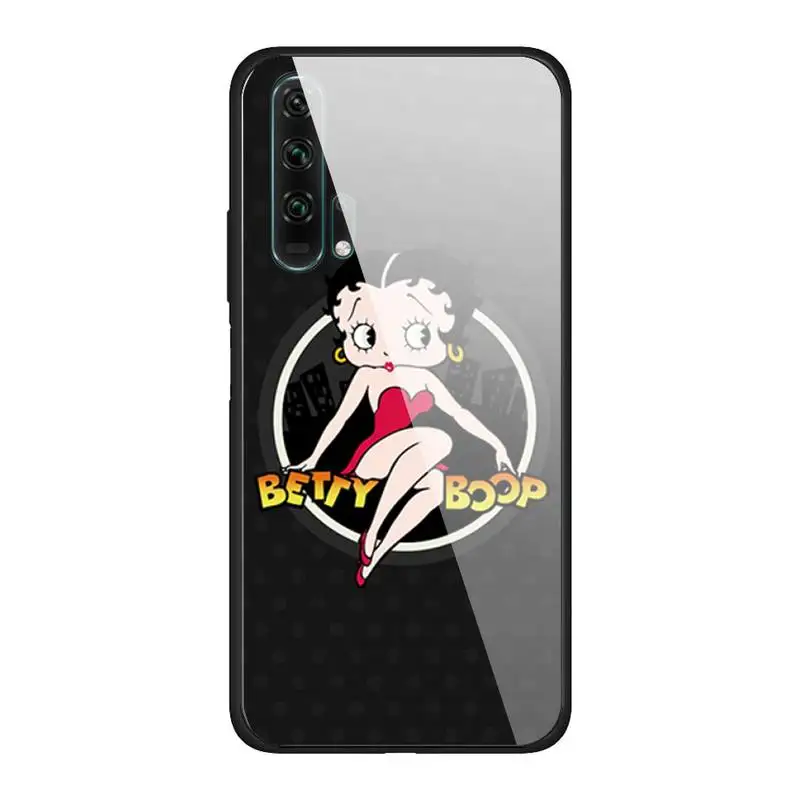 

Pretty Sexy Betty Boop Glass Phone Case Fundas Coque For Huawei P20 Pro P30 Lite Mate 9 10 20 Pro Nova 3i 5 3E Cover Accessories