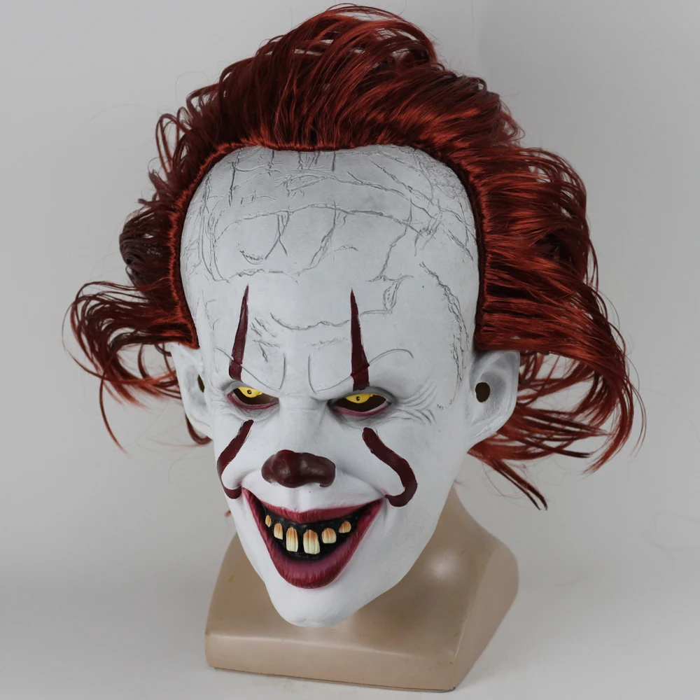 Joker маска пеннивайза Стивен Кинг это глава два 2 ужасов Косплэй латексные маски
