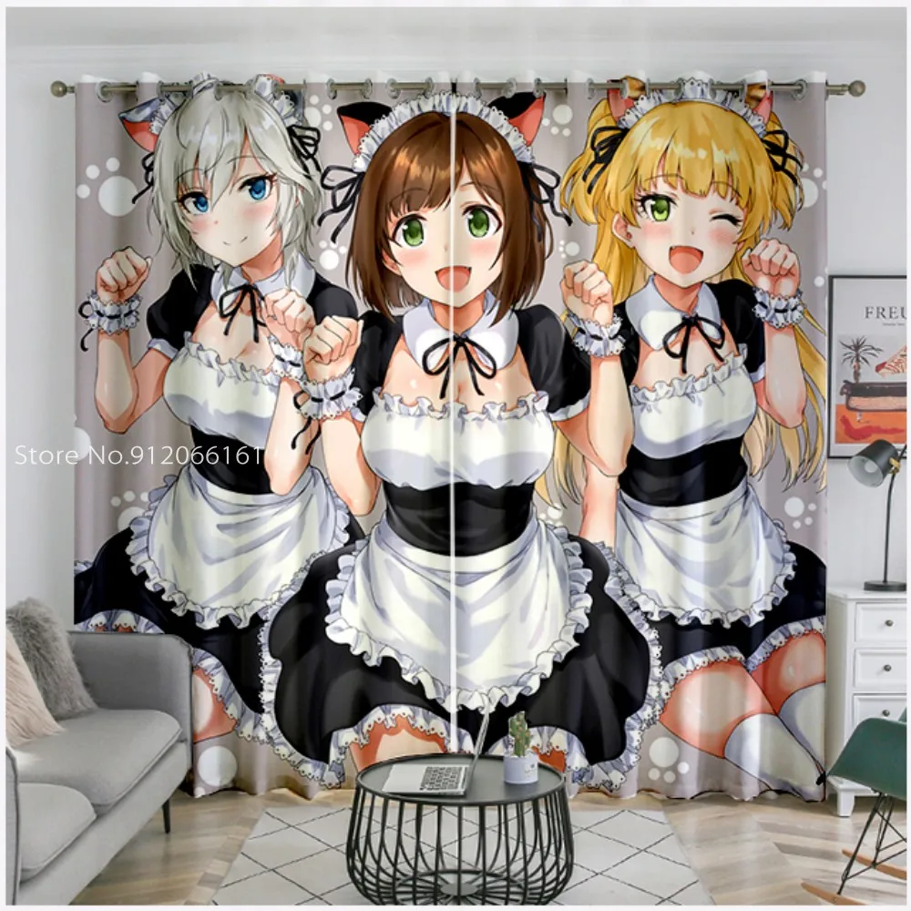 Кольца абсолютной девушки из аниме/Четыре угловых вилки для штор окна плоские