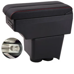 for vw polo armrest box central content box interior polo armrests storage car styling accessories part with usb free global shipping
