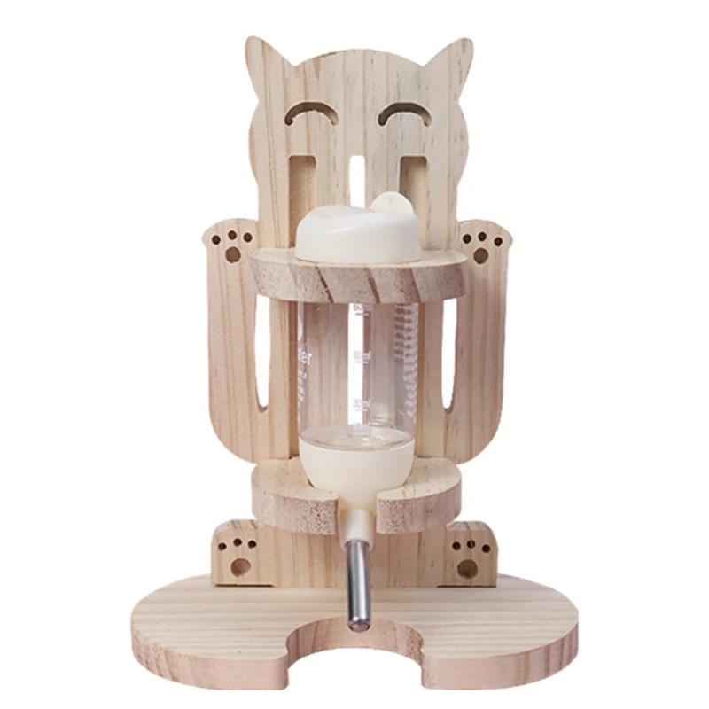 

Новинка 2022, подставка для бутылки с водой в виде хомяка, деревянный держатель для шиншиллы, аксессуары для ежики