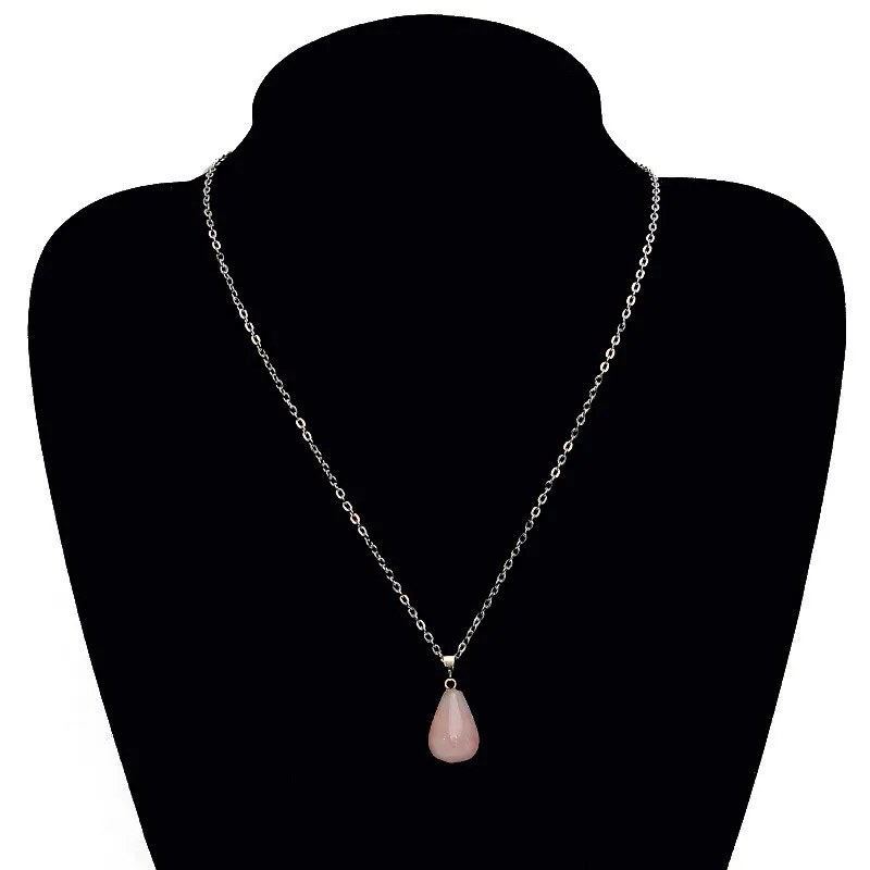 Ожерелье из натурального камня винтажный кулон подарок кристалл женские