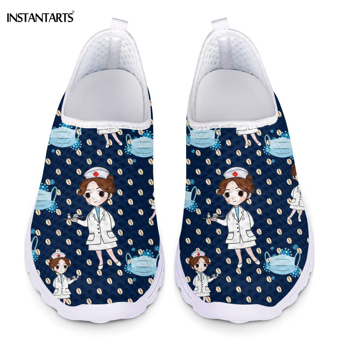 Женские кроссовки без шнуровки INSTANTARTS летние дышащие сетчатые сникерсы с