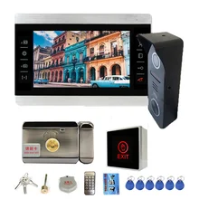 7 Inch Video Door Phone With RFID Doorbell Door Lock In Access Control System