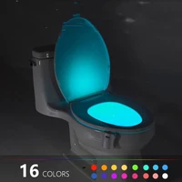 2022 16 color body sensing automatic led motion sensor night lamp toilet bowl bathroom light waterproof backlight for wc toilet