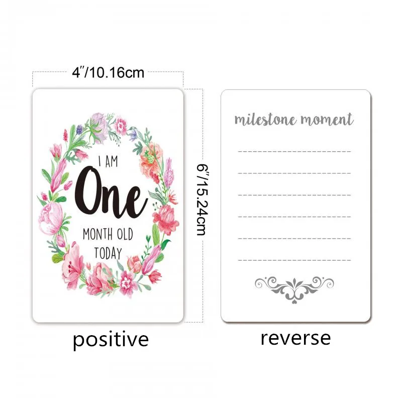 12 шт./компл. Детские месяц карты для новорожденного реквизит фотосессий рост