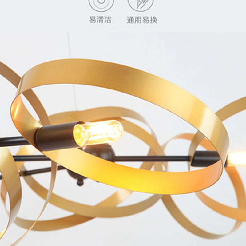 Роскошные Креативные Круглые Подвесные Лампы в стиле пост модерн железные подвесные светильники для