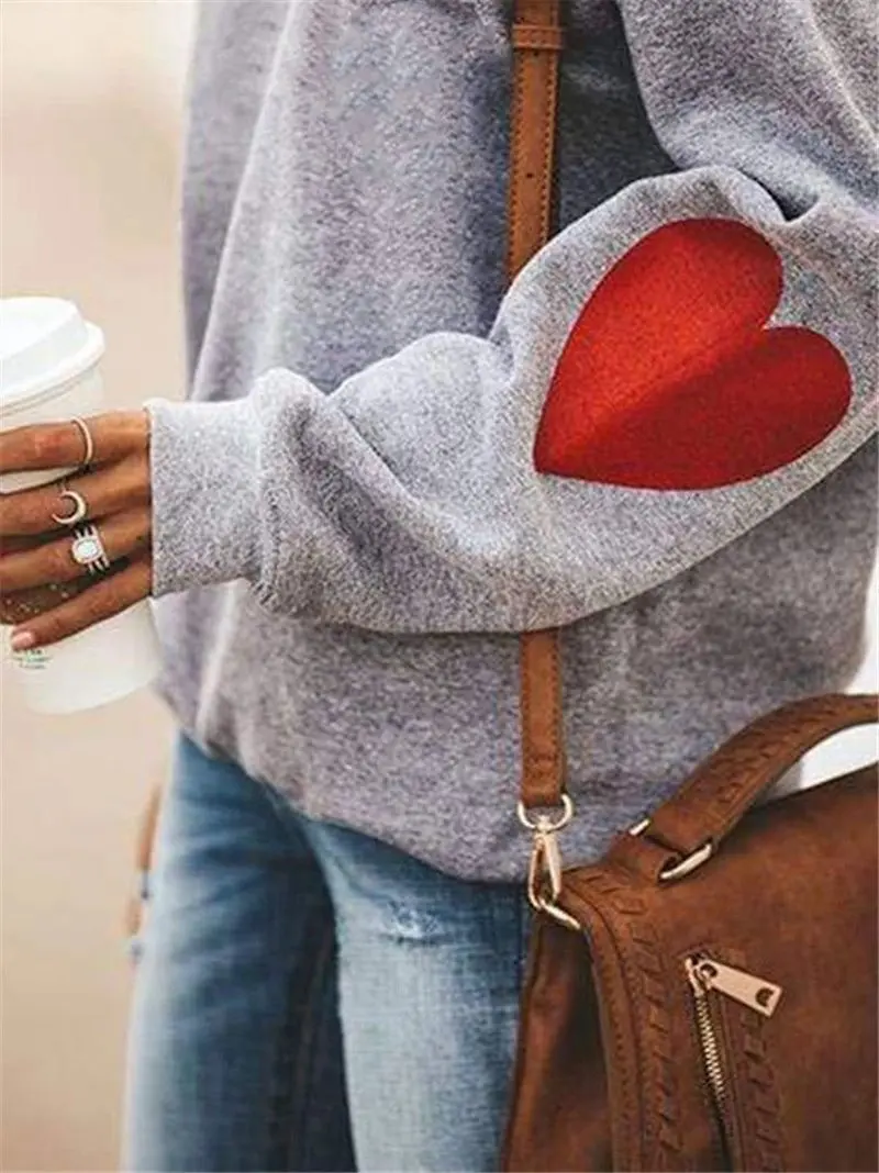 

Women Hoodie Print Rainbow Sweatshirt Letter Be Kind Heart Sleeve Casual Pullover Jumper Clothing