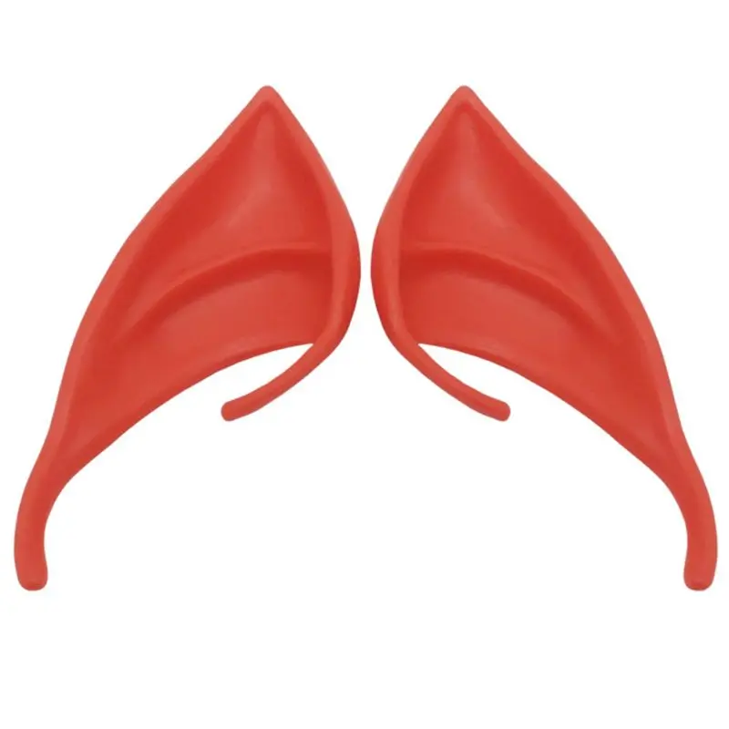 Red Short 1 пара вечерние костюмы на Хэллоуин эльфийские уши аниме сказочные костюмы вампира латексные - Цвет: Red Short