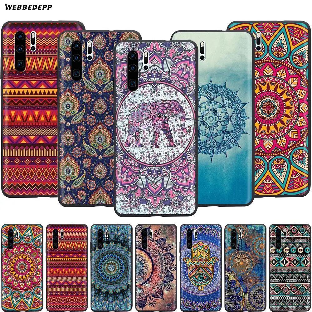 Webbedepp чехол с модным принтом мандалы для Huawei Mate 10 20 30 Nova 2i 2 3 3i 4 5i Y5 Y6 Y7 Y9 Pro Lite
