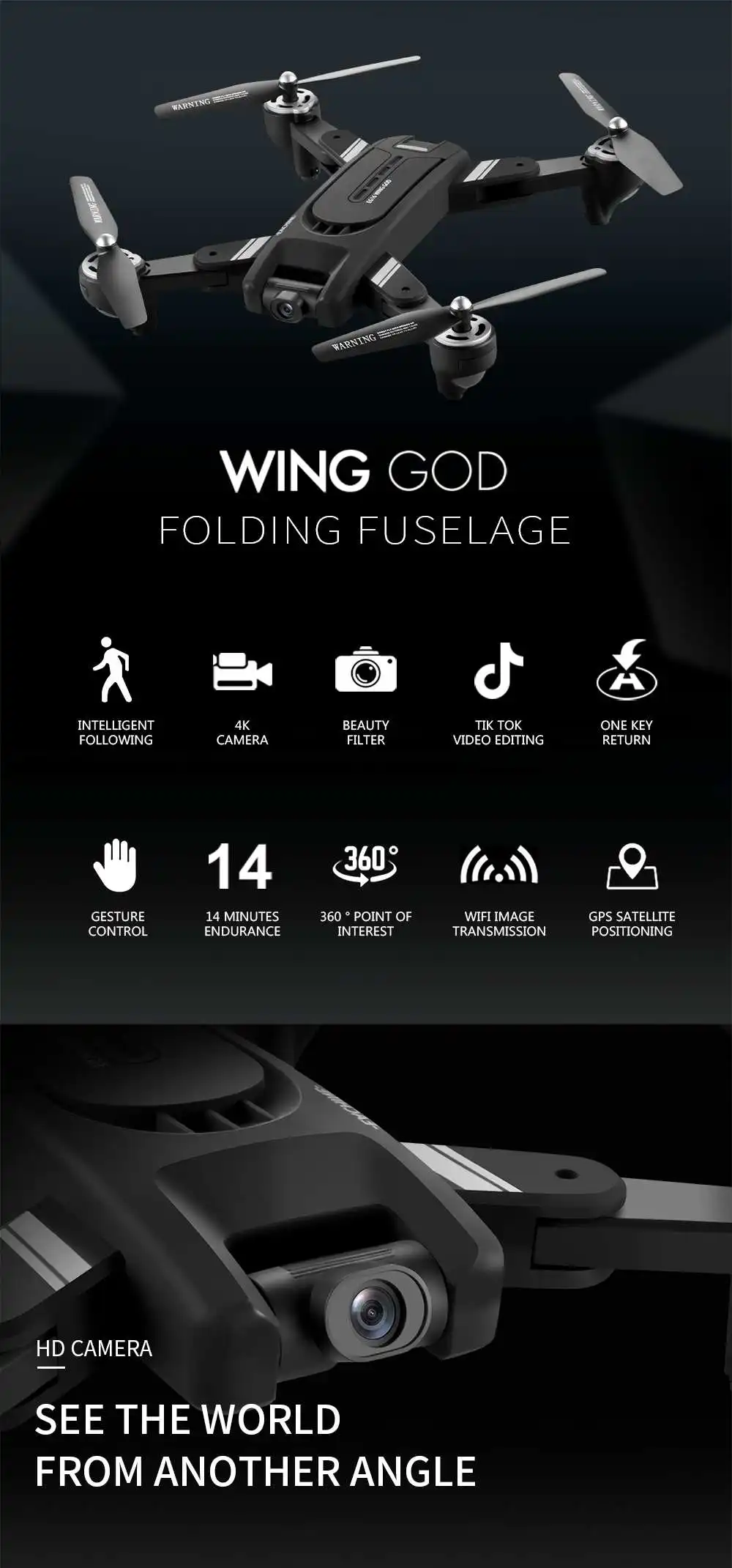 Eachine EG16 WINGGOD gps 5G WiFi FPV с 4K HD камерой оптическое рассредоточенное позиционирование Радиоуправляемый Дрон Квадрокоптер RTF приложение следующий режим
