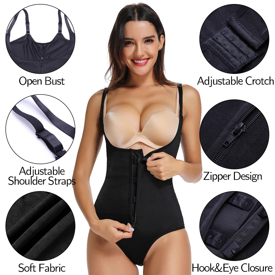 Women Shapewear Bodysuit Tummy Control Full Body Shaper Slimming Underwear Latex Sweat Fat Burner Waist Trainer Bodybriefer | Женская